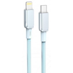 XOXNB-Q250A ΚΑΛΩΔΙΟ ΦΟΡΤΙΣΗΣ TYPEC ΣΕ LIGHTNING, 27W, ΓΑΛΑΖΙΟ
