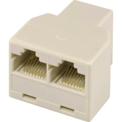 POPERTECH Αντάπτορας RJ45 (F) σε 2x RJ45 (F) CAB-N128, λευκό