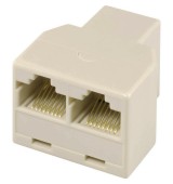 POPERTECH &Alpha;&nu;&tau;ά&pi;&tau;&omicron;&rho;&alpha;&sigmaf; RJ45 (F) &sigma;&epsilon; 2x RJ45 (F) CAB-N128, &lambda;&epsilon;&upsilon;&kappa;ό