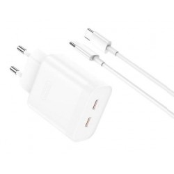 XOXL105 ΦΟΡΤΙΣΤΗΣ, 35W, 2 ΘΥΡΕΣ PD, ΜΕ ΚΑΛΩΔΙΟ TYPE-C, ΛΕΥΚΟΣ (NB-Q190A)