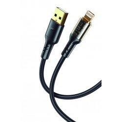 XOXNB229 ΚΑΛΩΔΙΟ ΦΟΡΤΙΣΗΣ LIGHTNING, ΔΙΑΦΑΝΟ ΒΥΣΜΑ, ΜΑΥΡΟ
