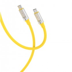 XOXNB-Q252B PD 60W TYPE-C ΣΕ TYPE-C LIQUID ΚΑΛΩΔΙΟ ΦΟΡΤΙΣΗΣ ΣΙΛΙΚΟΝΗΣ, ΚΙΤΡΙΝΟ