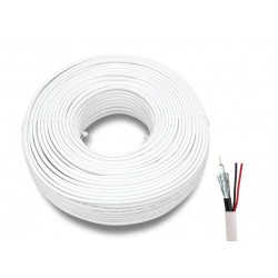 NGNΚΑΛΩΔΙΟ ΟΜΟΑΞΟΝΙΚΟ RG59 + ΤΡΟΦΟΔΟΣΙΑ 100m ΓΙΑ CCTV, ΧΑΛΚΟΣ