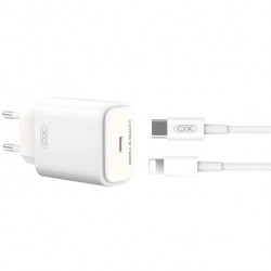 XOXL90B ΦΟΡΤΙΣΤΗΣ 20W, PD, 1 ΘΥΡΑ, ΜΕ ΚΑΛΩΔΙΟ LIGHTNING