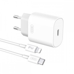 XOXL91EU ΦΟΡΤΙΣΤΗΣ 25W TYPE-C, 1 ΘΥΡΑ, ΛΕΥΚΟΣ ME KAΛΩΔΙΟ LIGHTNING