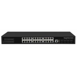 CUCY GS5024S4 24-PORT LAYER 3 MANAGED GIGABIT SWITCH WITH 4 10G SFP SLOTS