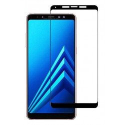 POPERTECH Tempered Glass 5D Full Glue για Samsung A8 Plus 2018, Black