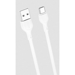 XOXNB200 ΚΑΛΩΔΙΟ ΦΟΡΤΙΣΗΣ 2.1A TYPE-C, ΛΕΥΚΟ, 2m