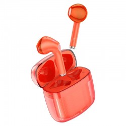 HOHO EW15 CLEAR EXPLORE EARPHONES ΜΕ ΒΑΣΗ ΦΟΡΤΙΣΗΣ, VIBRANT ORANGE