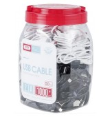 XOXNB200 &Kappa;&Alpha;&Lambda;&Omega;&Delta;&Iota;&Omicron; &Phi;&Omicron;&Rho;&Tau;&Iota;&Sigma;&Eta;&Sigma; LIGHTNING, 1m, &Sigma;&Epsilon;&Tau; (30pcs/BOTTLE, BLACK/WHITE)