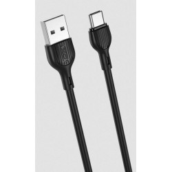 XOXNB200 ΚΑΛΩΔΙΟ ΦΟΡΤΙΣΗΣ 2.1A TYPE-C, ΜΑΥΡΟ, 1m