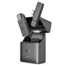 HOHO S31 ΑΣΥΡΜΑΤΟ ΜΙΚΡΟΦΩΝΟ ΓΙΑ ΒΙΝΤΕΟ STREAM ΜΕ TYPE-C, GRAY NEBULA