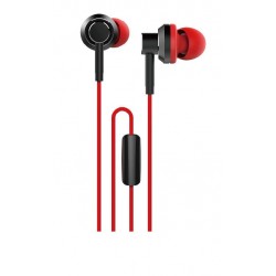 WEWDAR R8 IN-EAR METAL EARPHONES ΜΑΥΡΟ-ΚΟΚΚΙΝΟ
