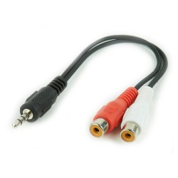 CACLEXPERT ΚΑΛΩΔΙΟ ΗΧΟΥ 3.5 MM PLUG TO 2 x RCA 0.2m