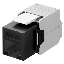 GOGBAY Keystone module RJ45 CAT 6A 90692, UTP, μαύρο