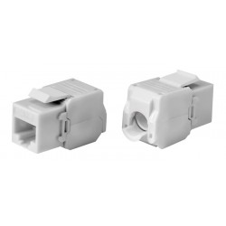 POPERTECH keystone module RJ45 female CAB-N150, Cat.6Α UTP 180°, λευκό