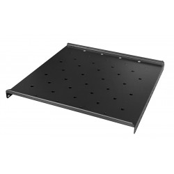 POPERTECH σταθερό ράφι για rack 19" NETW-0005, βάθος 475mm, μαύρο, 2τμχ