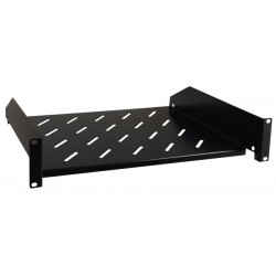 PUPSAR σταθερό ράφι 19" RAPD600, για rack βάθους 600mm, 2U, μαύρο