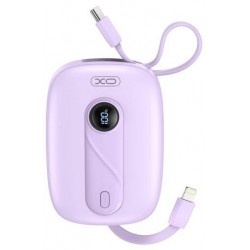XOXPR246 POWERBANK PD 20W + 22.5W(IP) ΜΕ ΕΝΣΩΜΑΤΩΜΕΝΟ ΚΑΛΩΔΙΟ TYPE-C ΚΑΙ LIGHTNING , ΟΘΟΝΗ, 10000mAh , ΜΩΒ