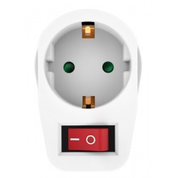 POPERTECH αντάπτορας ρεύματος PT-811, 1x schuko, 16A, λευκός
