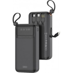 XOXPR279, POWERBANK, 10000MAh, ΜΕ 4 ΚΑΛΩΔΙΑ, ΜΑΥΡΟ