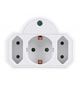 POPERTECH &alpha;&nu;&tau;ά&pi;&tau;&omicron;&rho;&alpha;&sigmaf; &rho;&epsilon;ύ&mu;&alpha;&tau;&omicron;&sigmaf; PT-816 &mu;&epsilon; &pi;&rho;&omicron;&sigma;&tau;&alpha;&sigma;ί&alpha; &upsilon;&pi;έ&rho;&tau;&alpha;&sigma;&eta;&sigmaf;, 1x schuko, 2x euro, 16A, &lambda;&epsilon;&upsilon;&kappa;ό&sigmaf;