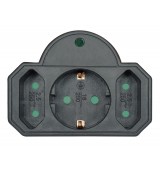 POPERTECH &alpha;&nu;&tau;ά&pi;&tau;&omicron;&rho;&alpha;&sigmaf; &rho;&epsilon;ύ&mu;&alpha;&tau;&omicron;&sigmaf; PT-817 &mu;&epsilon; &pi;&rho;&omicron;&sigma;&tau;&alpha;&sigma;ί&alpha; &upsilon;&pi;έ&rho;&tau;&alpha;&sigma;&eta;&sigmaf;, 1x schuko, 2x euro, 16A, &mu;&alpha;ύ&rho;&omicron;&sigmaf;