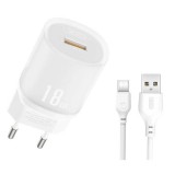 XOXL157 &Phi;&Omicron;&Rho;&Tau;&Iota;&Sigma;&Tau;&Eta;&Sigma; QC3.0 18W, 1 &Theta;&Upsilon;&Rho;&Alpha; &Mu;&Epsilon; &Kappa;&Alpha;&Lambda;&Omega;&Delta;&Iota;&Omicron; TYPE-C, &Lambda;&Epsilon;&Upsilon;&Kappa;&Omicron;&Sigma;