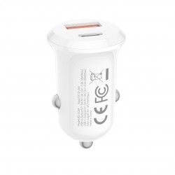 XOXCC69 MINI SMART ΦΟΡΤΙΣΤΗΣ ΑΥΤΟΚΙΝΗΤΟΥ, 30W, 1 ΘΥΡΑ PD, 1 ΘΥΡΑ USB, ΛΕΥΚΟΣ