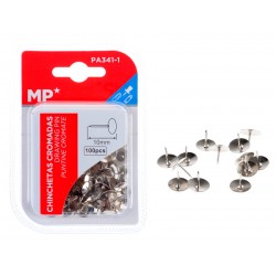 MPMμεταλλικές πινέζες 10mm PA341-1, 100τμχ, ασημί