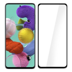 POPERTECH Tempered Glass 5D, Full Glue, Samsung Galaxy A51, μαύρο