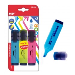 MPMμαρκαδόρος υπογράμμισης PE488, πάχος μύτης 2-5mm, 3 χρώματα