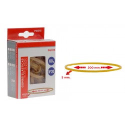 MPMλαστιχάκια συσκευασίας PG015 σε κουτί, No20, 5x200mm, 60g