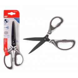 MPMψαλίδι χαρτιού PT143-1, μεταλλική λεπίδα, 21cm, λευκό-γκρι