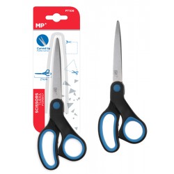 MPMψαλίδι χαρτιού PT109, μεταλλική λεπίδα, 21cm, μαύρο-μπλε