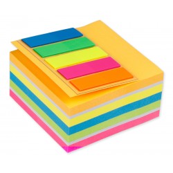 MPMαυτοκόλλητα χαρτάκια σημειώσεων PN185 75x75mm, 400+100τμχ, χρωματιστά