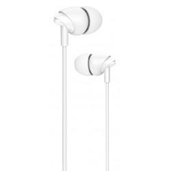 USUMS earphones με μικρόφωνο EP-39, 3.5mm σύνδεση, Φ10mm, 1.2m, λευκά