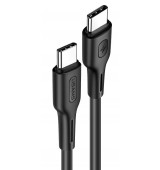 USUMS &kappa;&alpha;&lambda;ώ&delta;&iota;&omicron; USB Type-C U43, 5A 100W, PD, 1.2m, &mu;&alpha;ύ&rho;&omicron;