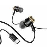 USUMS earphones &mu;&epsilon; &mu;&iota;&kappa;&rho;ό&phi;&omega;&nu;&omicron; US-SJ482, USB-C &sigma;ύ&nu;&delta;&epsilon;&sigma;&eta;, &Phi;10mm, 1.2m, &mu;&alpha;ύ&rho;&alpha;