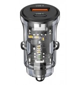 USUMS &phi;&omicron;&rho;&tau;&iota;&sigma;&tau;ή&sigmaf; &alpha;&upsilon;&tau;&omicron;&kappa;&iota;&nu;ή&tau;&omicron;&upsilon; US-CC164, USB & USB-C, 30W, &mu;&alpha;ύ&rho;&omicron;&sigmaf;