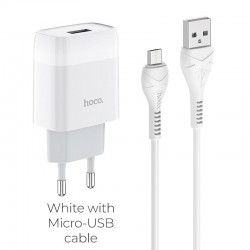 HOCO C72A GLORIOUS SINGLE PORT CHARGER SET(MICRO)(EU)