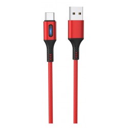 HOHO U79 ADMIRABLE SMART POWER OFF ΚΑΛΩΔΙΟ ΦΟΡΤΙΣΗΣ LIGHTNING, ΚΟΚΚΙΝΟ