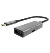 POPERTECH &alpha;&nu;&tau;ά&pi;&tau;&omicron;&rho;&alpha;&sigmaf; USB-C &sigma;&epsilon; DisplayPort PTH-054, 65W PD, 4K, &gamma;&kappa;&rho;&iota;