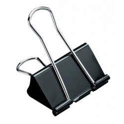 MPMμεταλλικό κλιπ συγγράτησης εγγράφων PA384, 25mm, 8τμχ μαύρα