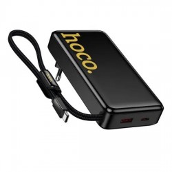 HOHO Q45 WORRIER, POWERBANK ΚΑΙ ΦΟΡΤΙΣΤΗΣ ΤΟΙΧΟΥ, 10000MAh, ΜΕ ΕΝΣΩΜΑΤΩΜΕΝΟ ΚΑΛΩΔΙΟ TYPE-C, ΜΑΥΡΟ