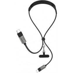 HOHO U145, ΚΑΛΩΔΙΟ ΦΟΡΤΙΣΗΣ TYPE-C ΣΕ TYPE-C, ΛΕΜΟΥ, 100W, 1.4M, ΜΑΥΡΟ