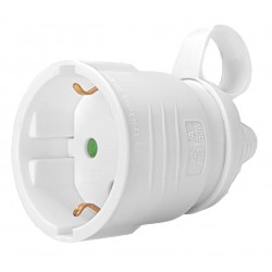 POPERTECH φις ρεύματος PT-887, 1x schuko, 16A, λευκό