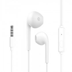 CECEBRAT earphones με μικρόφωνο G12, 3.5mm σύνδεση, Φ14.2mm, 1.2m, λευκό