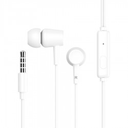 CECEBRAT earphones με μικρόφωνο G13, 3.5mm σύνδεση, Φ10mm, 1.2m, λευκό