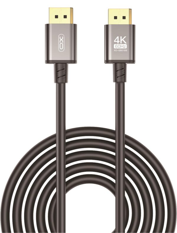 XO GB018B ΚΑΛΩΔΙΟ DISPLAY PORT MALE-MALE, 4K, 60HZ, 5m